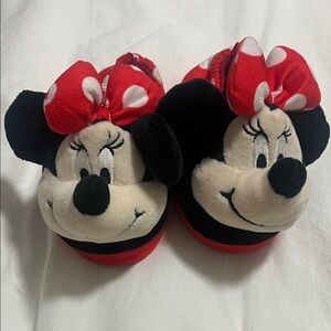 Disney Minnie Mouse Red and Black Kids Slippers